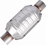 UMIUP 2.5 Inch Inlet/Outlet Catalytic Converter Universal High Flow Front Cat Converter with Heat Shield and O2 Port Catalytic Convert(EPA Compliant)