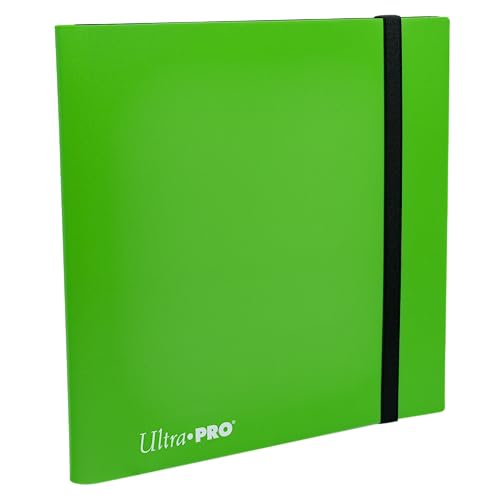 Image of Ultra PRO - Eclipse 12-Pocket Lime Green PRO-Binder for 480 Cards Standard Size Cards, Protects Collectible Cards, Gaming Cards and Sports Cards In Ultra PRO Deck Protector Sleeves