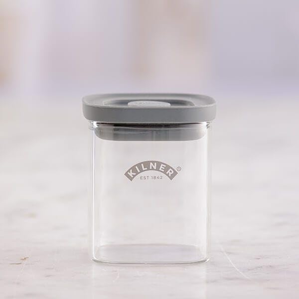 Kilner Fresh Storage 160ml Airtight Glass Spice Jar Durable Vacuum Seal Lid BPA-Free Glass for Herbs Spices Pantry Cupboard Kitchen Organisation - Image 4