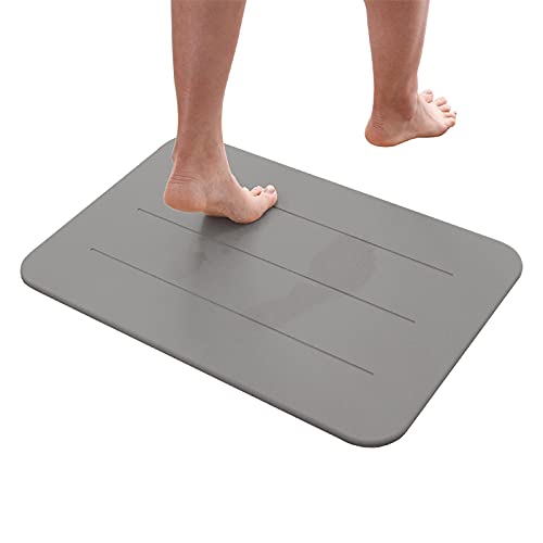 Trendcool Alfombra de Baño. Alfombrilla Baño Diatomea. Alfombra Baño Diatomita. Alfombra Baño Antideslizante. (Gris) Cover