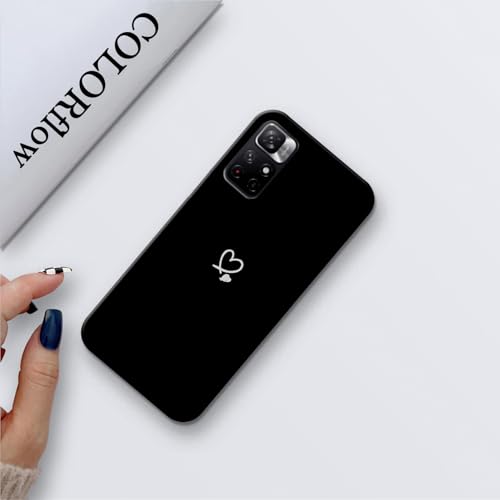 Image of COLORflow Back Cover Compatible with Redmi Note 11 5G / 11S 5G | Cute Korean Hearts Customized Back Cover Compatible with Redmi Note 11 5G / 11S 5G