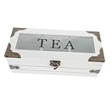 Design chic : le design simple et élégant de cette boîte de rangement complète n'importe quel décor de maison, ajoutant une touche de sophistication à votre cuisine ou salle à manger, organisateur de station de thé, récipient de cérémonie du thé