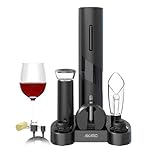 AIKARO - Electric Wine Bottle Opener Automatic Electronic Corkscrew, Rechargeable (Base Set)