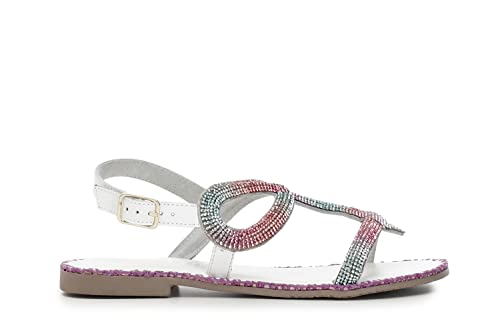 Sandale Cafè Noir C1GA1130 motif serpent et strass pour femme