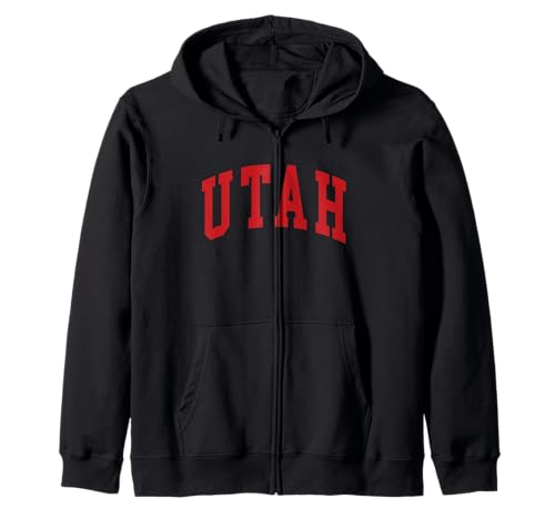 Vintage Utah Men Utah Women Retro UT Red Gray Black Tee Gift Zip Hoodie