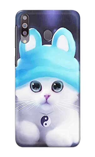 Image of Chinese Cutie Kitten Cat Big Eyes Lovely Girl Ears Hard Back Case Cover for Samsung Galaxy M30 / Samsung A40s, SM-M305F / DS Back Cover -(J5) VNS2221