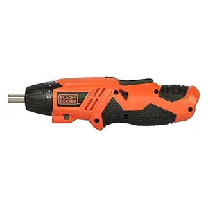 BLACK+DECKER KC4815 4.8V 200 RPM Cordless Screwdriver Set Ni-Cd (Nickel-Cadmium) with LED Worklight, 15-pieces Screw Bits Set & Adjustable Torque for Home & DIY Use, 1 Year Warranty, ORANGE & BLACK