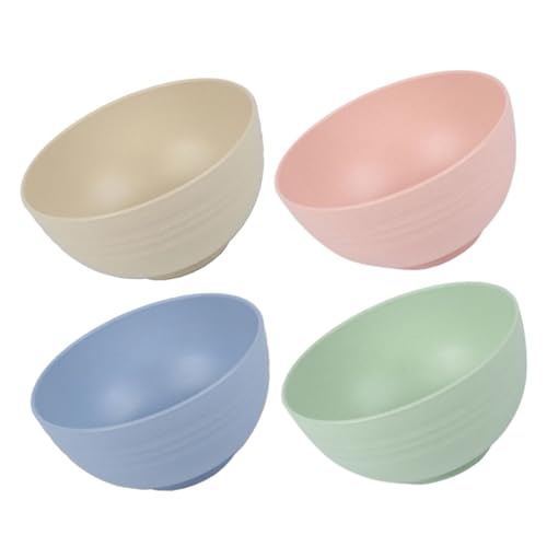 jojofuny 4個防?耐熱電子レンジ対応ボウル点 小型スープ ライス ヌードル用多用途食器 家用軽量割れないご飯茶碗サラダボウル