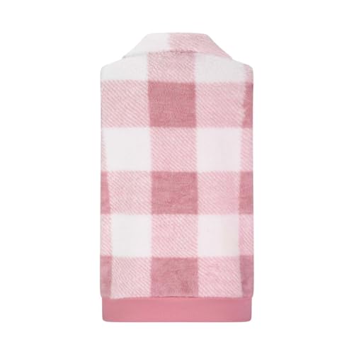 Long Vest for Women Sleeveless Plaid Fleece Vest Zip Up Jacket Flannel Sherpa Jacket Winter Plaid Coats with Pockets3