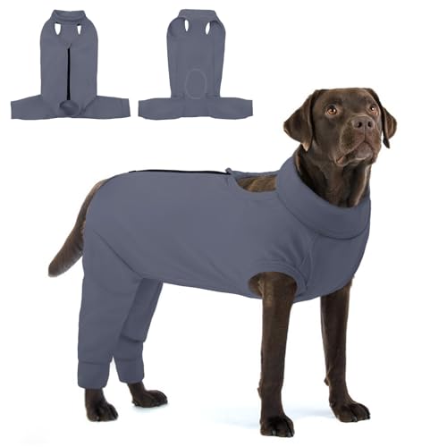 Image of KOESON Dog Recovery Suit Hind Leg, Recovery Sleeve for Female Male Dogs, Pet Leg Sleeve to Stop Licking, Pet Rear Leg Wound Cover, Dog Spay Onesie for Wound Heal Care