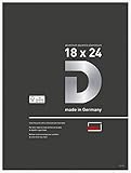 DEHA Design 写真フレーム 18x24インチ アトランタホワイト | 頑丈なアルミニウム金属 飛散防止 軽量アクリルガラス | 水平および垂直フォーマット 壁掛け金具付き | 特にポスター、写真、パズル用 | ドイツ製
