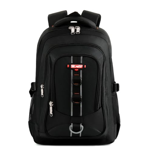 Travel Backpack Carry on Flight Approved for Man Women,Lightweight,Waterproof Backpack,Fits 17 Inch Computer#Black