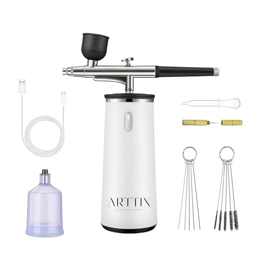 ARTTIX Airbrush Kit - Airbrush for Nails, Airbrush Paint Set, Cordless Airbrush Gun, Barber Airbrush Kit, Makeup Airbrush Machine, Air Brush for Cake Decoration, Airbrush Kit with Air Compressor