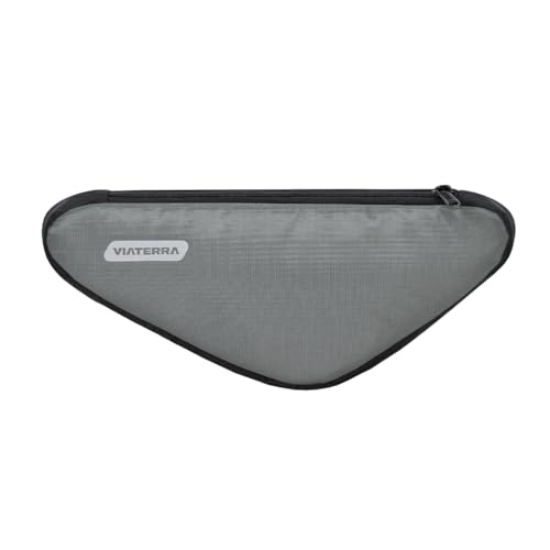 Image of ViaTerra Cycling Frame Bag | Convenient Access to Essentials | NO Interference with Pedaling or handling | Quick Installation (Grey)