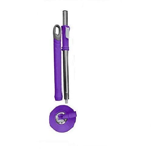 Dmitry Spin Mop Broom Handle Stick with Microfiber Head Refill Stainless Steel Pole for 360° Floor Cleaning Broom (Random Colors) 1