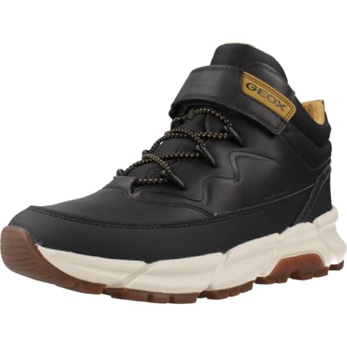 Geox Junior Boy J FLEXYPER PLUS BOY ANKLE BOOTS BLACK/DK YELLOW...