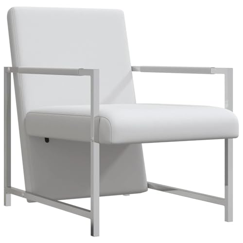 vidaXL Fauteuil Magnifique avec Pieds chromés Blanc