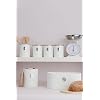 Typhoon Living Boîte à Pain Acier Crème Avec Couvercle Bambou 34x18x15cm