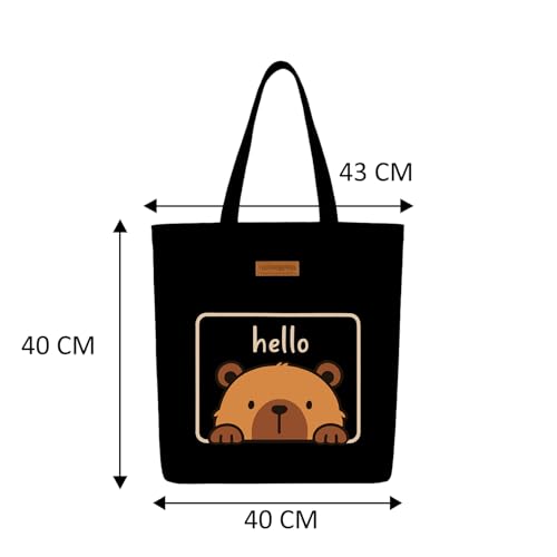 Image of The Purple Tree Eco-Friendly Canvas Tote Bag, Sustainable, Reusable Shopping, Beach, Travel or Everyday Tote, Wide Tote Bag