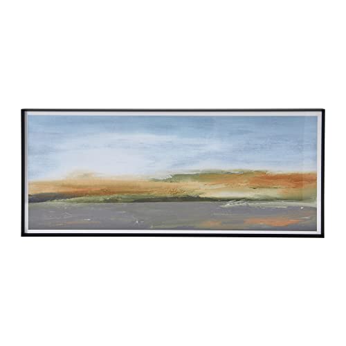 Creative Co-Op Abstract Watercolor Landscape In Metal Frame #TOP19