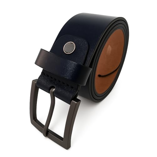 Image of Genuine Leather Belt for Men - A British Brand - Fits Waist 26 inch-46 inch - Formal /Casual belt - Black belt - 40MM Width - ZCB-201
