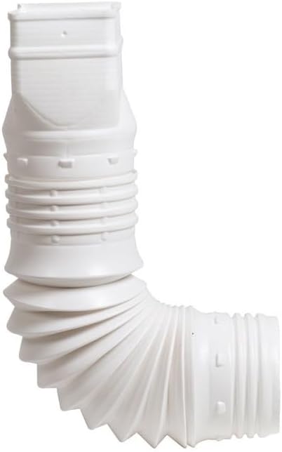 Flex-Drain 53227 Flexible Downspout Extension Adapter, 2 by 3 by 4-Inch, White