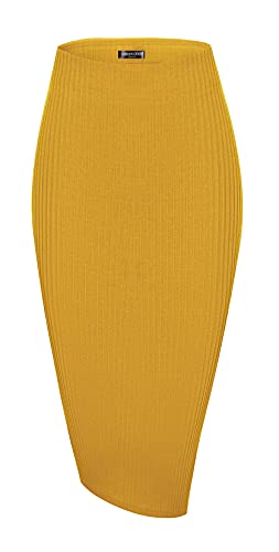 Urban CoCo Women's High Waist Stretch Ribbed Knit...