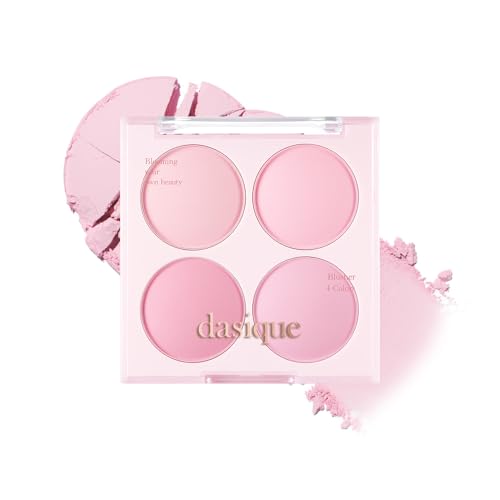 Image of Dasique Blending Mood Cheek #08 Blueberry Sorbet | 4 Blendable Shades | Pressed Powder Blush Palette for Cheeks | Silky & Soft Blur Finish | Lightweight Blush for Cheeks | Korean Makeup | Vegan