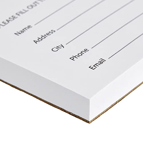 2000 Raffle Ticket Sheets, Blank Entry Forms For Contests, School Events (White, 20 Pads) #TOP6