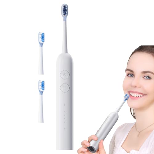 歯ブラシの電気充電式、充電式電気歯ブラシ,防水柔らかい毛の歯クリーニングブラシ | ポータブルオーラル衛生アクセサリー、男性用の2つのブラシヘッドを備えた清掃用品