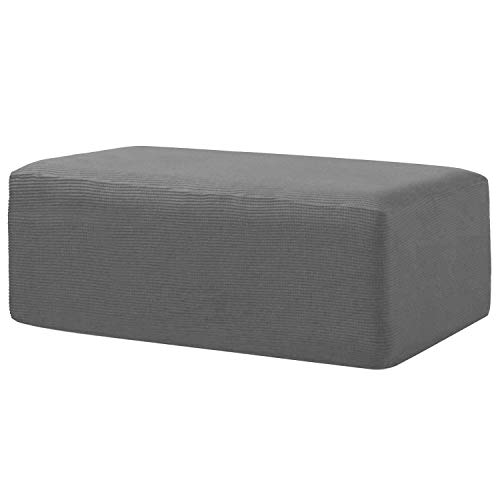 RHF Ottoman Slipcovers Stretch Fabric Rectangle Folding Storage Ottoman Covers Footrest Rectangle slipcover