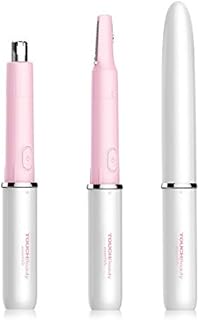 TOUCHBeauty Hair Trimmer for Face Eyebrow Nose Ear Body Hair Trimming, All in ONE Hair Remover for Women & Men Dual Blades Shaver Battery Powered TB-1458