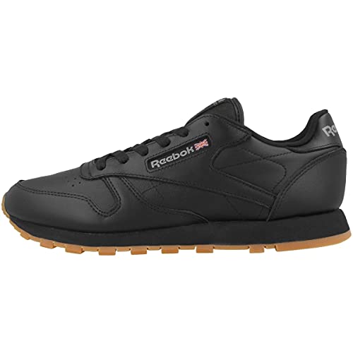 Image of Reebok Women's Classic Leather Low-Top Sneakers, Black (Black /Gum), 8 UK