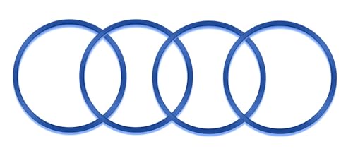 Image of Aluminum Alloy Vent Outer Rings Kit for Toyota Tacoma 2016-2023 (4pcs Blue) - Air Conditioner Vent Trim Rings, Metal Interior Upgrade Accessories