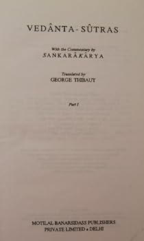 Hardcover Vedanta-sutras with Commentary By Sankarakarya (Sacred Books of the East, Vol. 34 part I) Book