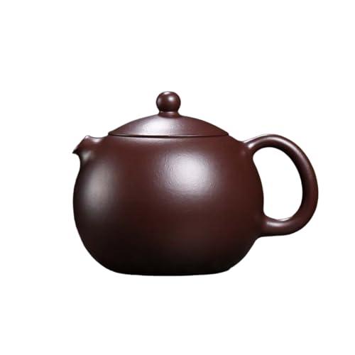 ティーポット 中国茶器 茶壺 急須 ドラゴンの卵、生の紫粘土、 カンフーティーセット シングルポット すべて手作り ?200-255ML (濃い紫色)