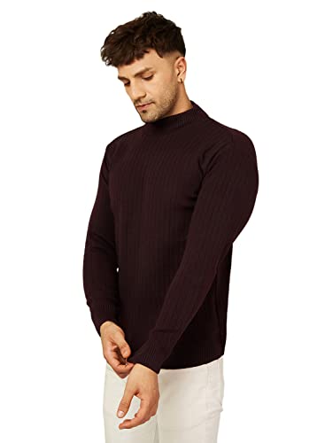 Image of Kvetoo Men High Neck Full Sleeve Winter Woolen Sweater