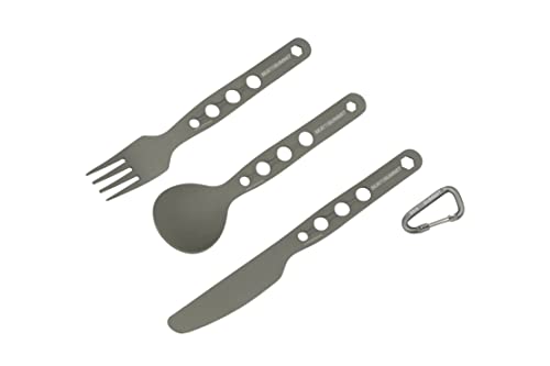 Cubertería metálica Alphaset 3pc couverts gris anodisé finition supérieure