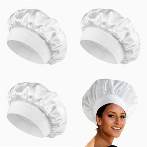HEFEI XUJIE DIANPU 3 Piezas Gorro de baño Mujer Gorro de Ducha de Pelo Largo Gorros de Ducha para Mujer Gorros de Ducha para el Cabello Gorro de Ducha Lavable Shower Cap Gorro Natacion Gorro natación