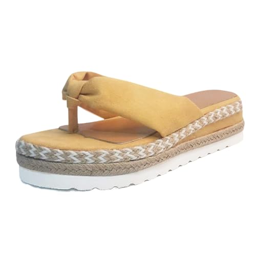Flip Flops for Women Slip On Wedge Platform Sandals Casual Summer Open Toe Slip on Sandals Vacation Beach Shoes