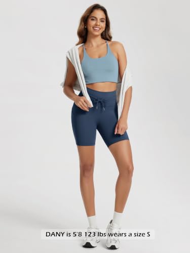 Image of ODODOS Halter Sports Bra for Women Non Padded Strappy Cropped Tops Workout Yoga Crop