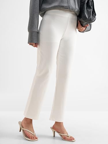 Image of Tokyo Talkies Women's Stretchable Bootcut Pants | High Rise Flared Trousers |Travel & Formal Wear|Workwear Trousers