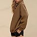 Hnodov Womens Oversized Sweatshirt Button Up Henley Pullover Shirts Fall Casual Long Sleeve Tops Teen Girls Loose Outfits Medium Coffee