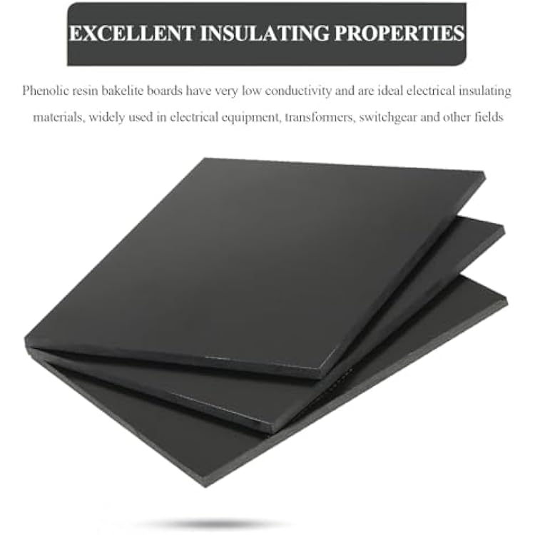 Black Bakelite Phenolic Laminated Bakelite Phenolic Resin Board 2003003Mm-2003006Mm Suitable for Electrical Installations,2003005mm