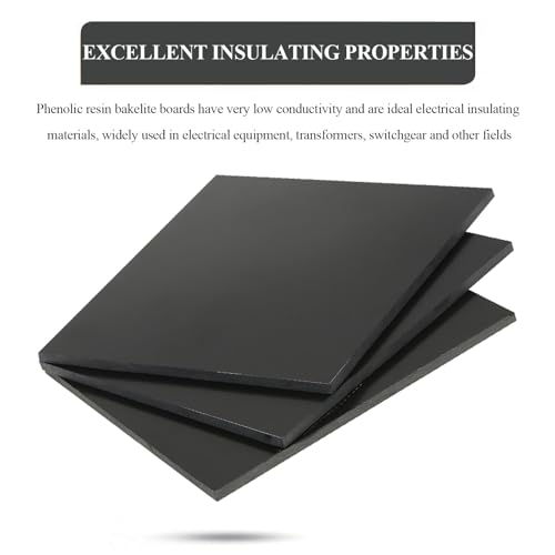 DFDPAXL Black Phenolic Laminated Sheet 300×400Mm Electrical Insulation Material Thickness 12-30Mm Suitable for Mechanical Components,300×400×15mm