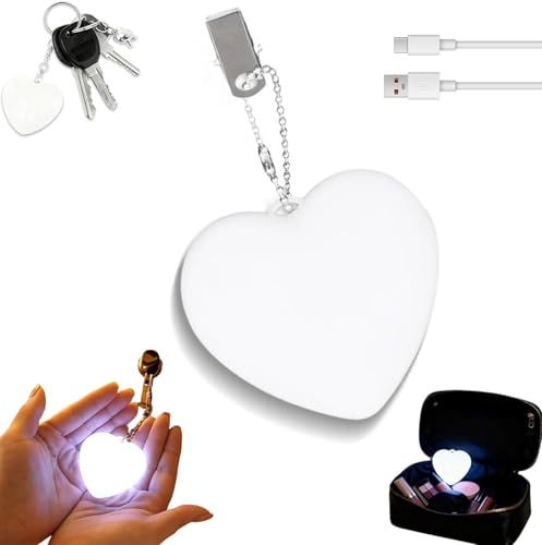 Natwo Purse Glow Heart Light,Purse Handbag Light,Rechargeable Touch Sensing Lights,Love Wallet Tote Bag,Handbag Sensing Lights,Portable Activated Purses LED Lamp with Clip (1Pcs)