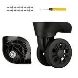 Spinner Luggage Replacement Wheels Travel Suitcase Carry On Luggage Spinner Wheels，Mute Connected Spinner Wheels ，DIY Replacement Left and Right Caster with Screws and Tool (2)