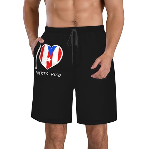 Short de bain cordon réglable maillot homme imprimé Porto Rico