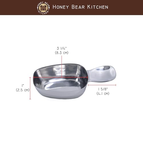 Medidores juego 2 cucharas 1/3 taza 80 ml acero inox miniatura 2