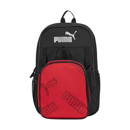 Image of PUMA Unisex Kid's Colony Lunch Kit & Backpack Combo, High Risk Red /Black, Medium